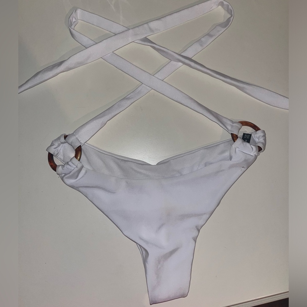 Pretty Little Thing cross tie bikini bottoms (match top sold separately)